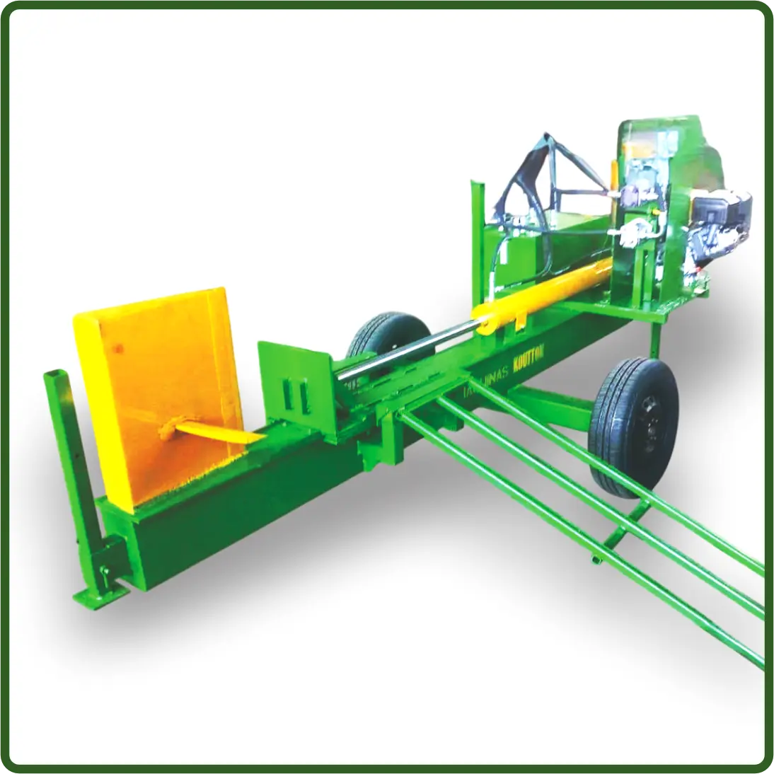 Rachador de lenha hidráulico movido no motor estacionário com rampa de apoio